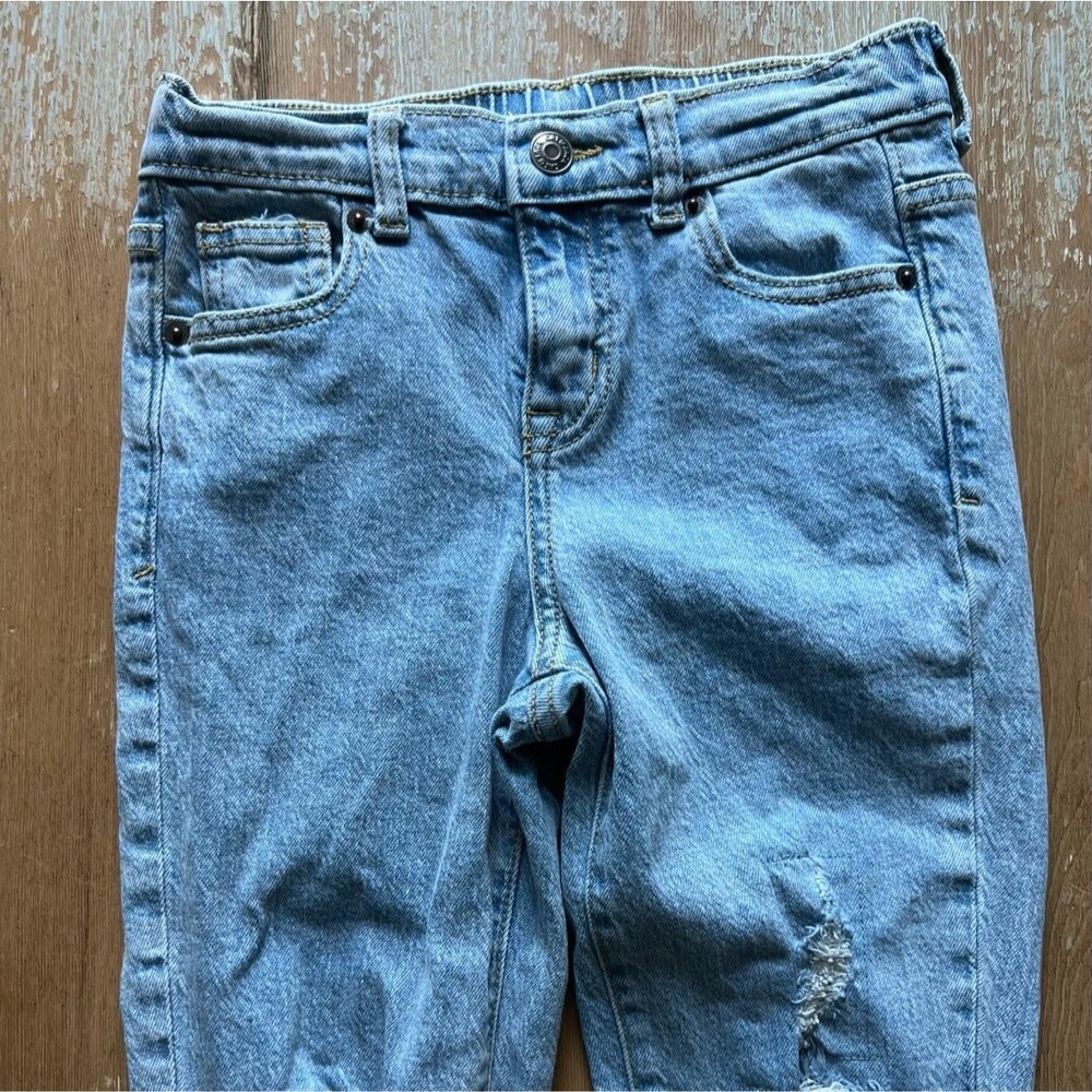 Lite Blue Distressed Denim Jeans Pants Leggings by Cat & Jack Girls 8 - Picture 3 of 7